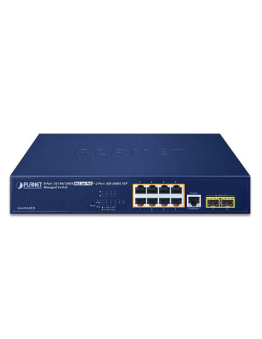GS-4210-8P2S 8-Port 802.3at PoE 2 x SFP managed gigabit switch
