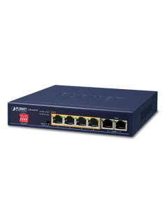 PLANET 4-Port 30W 802.3at PoE + 2-Port 10/100/1000T Desktop Gigabit Switch