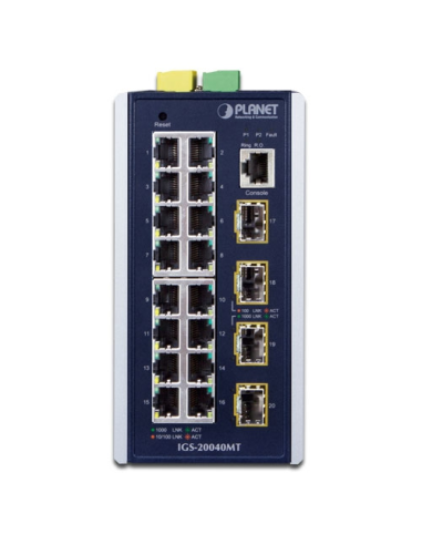 IGS-20040MT - Buy Planet Industrial L2+ SFP fully-managed Gigabit fiber switch  | WISP