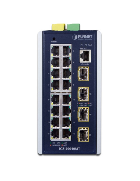 IGS-20040MT - Buy Planet Industrial L2+ SFP fully-managed Gigabit fiber switch  | WISP