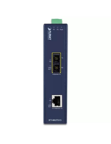 PLANET IFT-802TS15 | Buy IFT-802TS15 IP30 Industrial 10/100TX to 100 FX Media Converter | WISP Australia