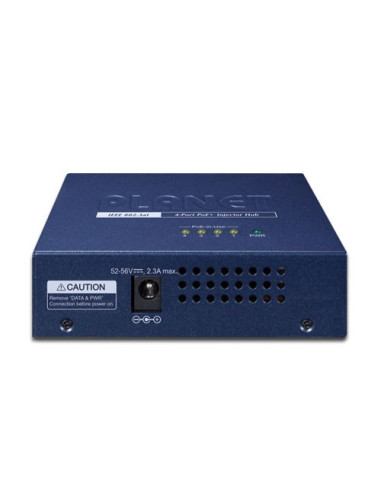 PLANET 4-Port 30W 802.3at Gigabit PoE Injector Hub