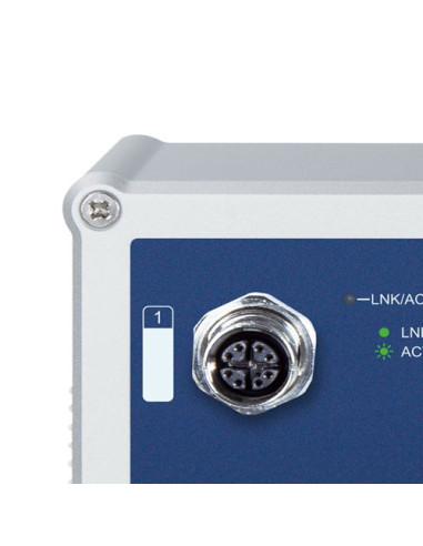 Industrial IP67-rated 6-Port 10/100/1000T M12 Managed Ethernet Switch (-40~75 degrees C, A-coded M12)