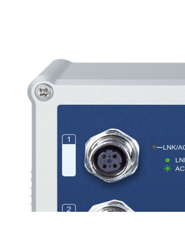 Industrial IP67 Rated 8-Port 10/100Mbps M12 Fast Ethernet Switch with Wide Operating Temperature