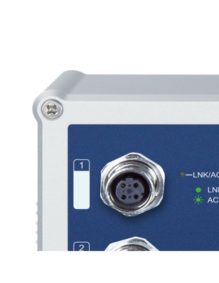 Industrial IP67 Rated 8-Port 10/100Mbps M12 Fast Ethernet Switch with Wide Operating Temperature