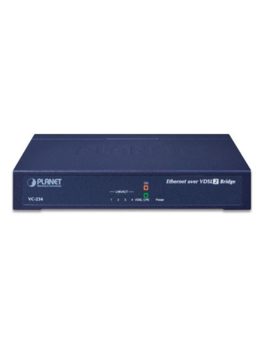 PLANET 4-Port 10/100TX Ethernet to 2-Port RJ11 VDSL2 Bridge