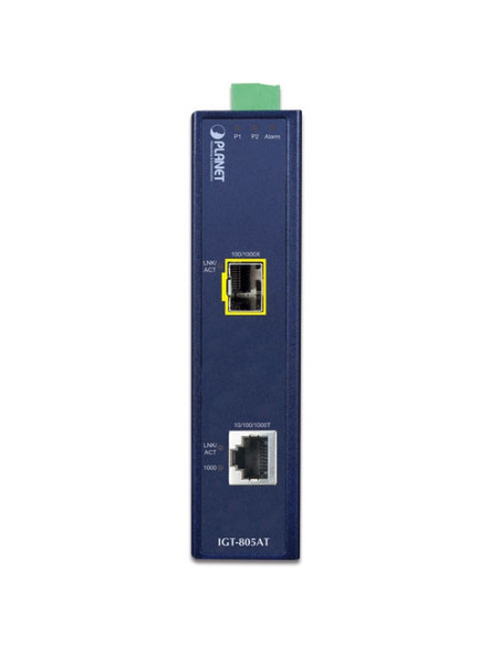 PLANET Industrial 10/100/1000T Gigabit Ethernet to 100/1000X SFP Converter