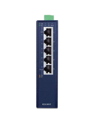 PLANET Industrial 5-Port 10/100/1000T Gigabit Ethernet Switch
