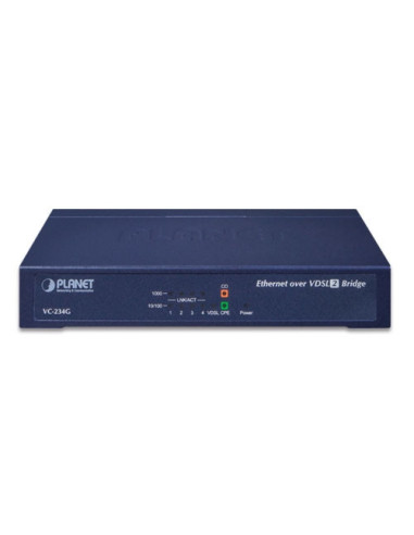 PLANET 4-Port 10/100/1000T Gigabit Ethernet to 2-Port RJ11 VDSL2 Bridge