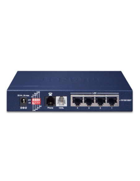 PLANET 4-Port 10/100/1000T Gigabit Ethernet to 2-Port RJ11 VDSL2 Bridge