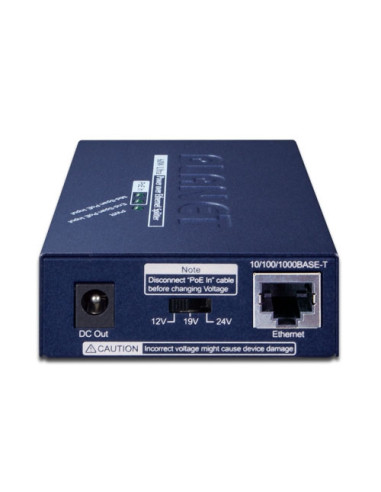PLANET 60W 802.3at Gigabit PoE 12V/19V/24V Splitter