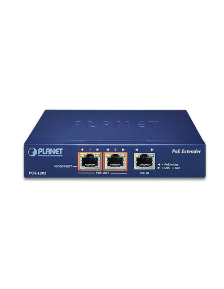 PLANET 30W 802.3at PoE to Dual 30W 802.3at Gigabit PoE Extender
