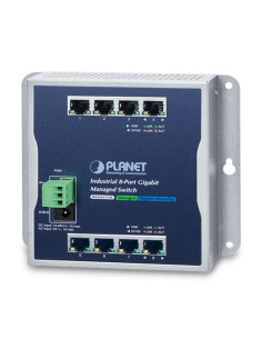 PLANET Industrial 8-Port 10/100/1000T Wall Mount Managed Switch