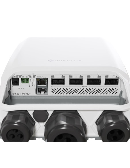 CRS504-4XQ-OUT | Buy CRS504-4XQ-OUT MikroTik CRS504-4XQ-OUT QSFP28 802.3bt Managed Outdoor Switch | WISP Australia