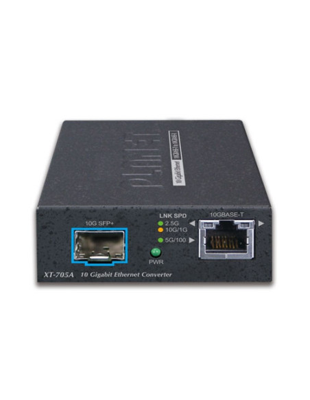 Planet XT-705A |Buy PLANET XT-705A 10G/5G/2.5G/1G/100M Copper to 10GBASE-X SFP+ Media Converter | WISP Australia