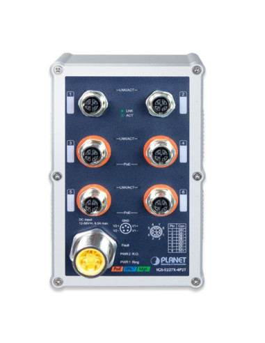 IGS-5227X-4P2T |Buy Planet IGS-5227X-4P2T Industrial IP67-rated Layer 2 + 4-PortT 802.3at PoE+ 2-Port T Managed Switch| Wisp