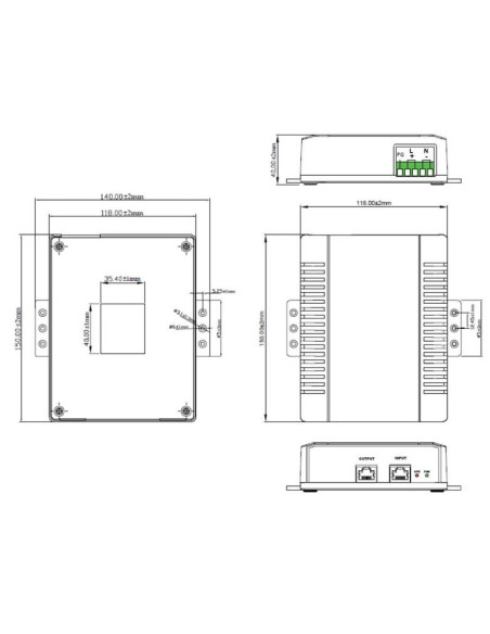 TP-DCDC-A2456GD-BT | Buy TP-DCDC-A2456GD-BT Tycon Power 22-35VAC or VDC Input, 56V 802.3bt Gigabit PoE Output, 90W | WISP Austra