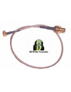 MMCX to RP-SMA Bulkhead Pigtail 15cm