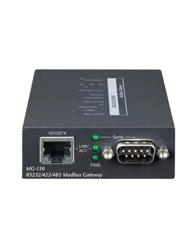 Planet MG-110 | Buy Planet MG-110 1-port RS232/422/485 Modbus Gateway, converts between Modbus TCP, RTU, and ASCII |Wisp