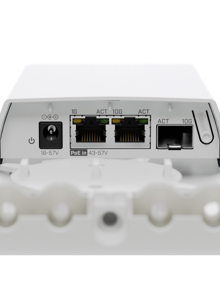 MikroTik FTC11XG Fiber to Copper Converter 10G SFP+ to RJ45 10GbE 9-10W 802.3 af/at/bt 43-57V PoE-In