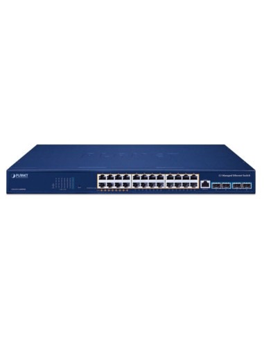 Planet GS-6311-24HP4X L3 8-Port 802.3bt PoE + 16-Port 802.3at PoE + 4-Port 10G SFP+ Managed Ethernet Switch