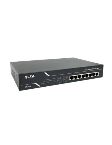 APS08G | Buy APS08G Alfa 8-Port 30W 802.3at PoE Gigabit Ethernet Switch |Wisp Australia