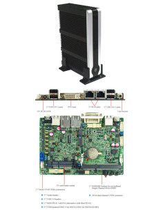 Jetway JBC362F36W Fanless Mini PC - Intel N2600
