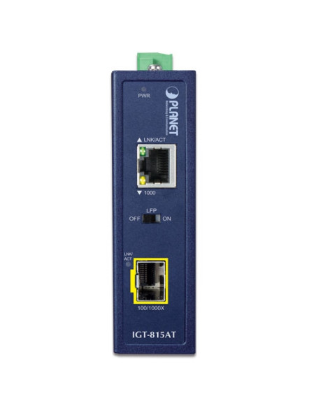 Planet IGT-815AT | Buy Planet Industrial Compact 100/1000BASE-X to 10/100/1000BASE-T Media Converter | WISP Australia