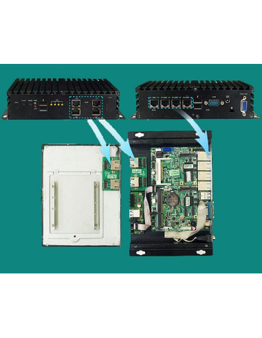 Jetway JBC373F38 Fanless Mini PC - Intel D525