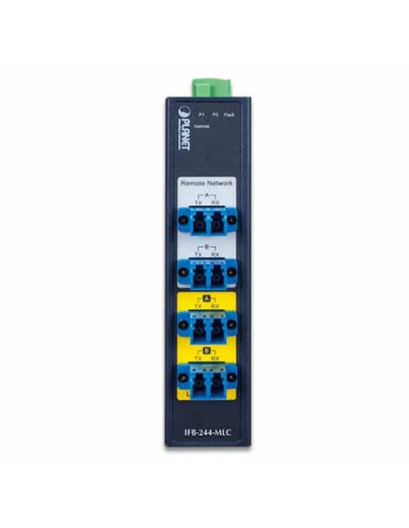Planet IFB-244-MLC | Buy Planet IFB-244-MLC, Industrial 2-Channel Optical Fiber Bypass Switch [Multimode LC Connector] | WISP Au