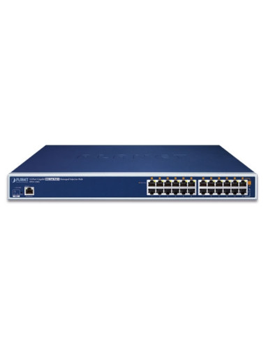 HPOE-1200G | Planet HPOE-1200G, 12 port 802.3at PoE + Managed Injector Hub| WISP Australia