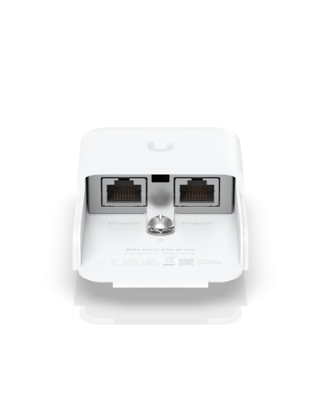 UACC-ETH-SP-Pro|Ubiquiti UACC-ETH-SP-Pro Outdoor Ethernet Surge Protector 10GbE Compatible 20kA ESD Protection IPX5 Dual RJ45 Po