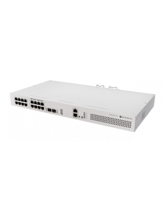 CRS418-8P-8G-2S+RM Mikrotik 16-Port Gigabit PoE+ Layer 3 Switch with 2× 10G SFP+ USB 3.0 and Quad-Core CPU