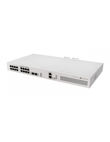 CRS418-8P-8G-2S+RM Mikrotik 16-Port Gigabit PoE+ Layer 3 Switch with 2× 10G SFP+ USB 3.0 and Quad-Core CPU