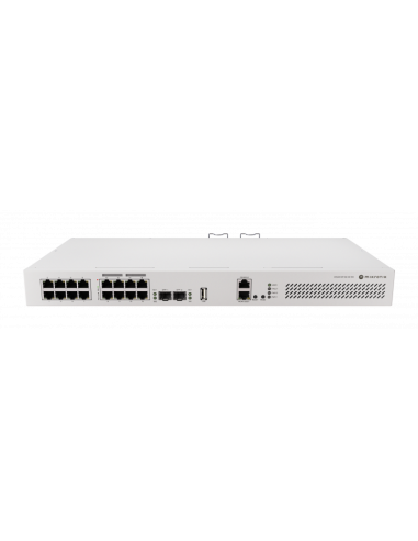CRS418-8P-8G-2S+RM| Mikrotik CRS418-8P-8G-2S+RM 16-Port Gigabit PoE+ Layer 3 Switch with 2× 10G SFP+ USB 3.0 and Quad-Core CPU|