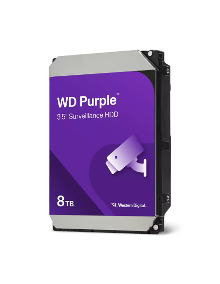 WD85PURZ 8TB Purple 3.5" SATA 6Gb/s 256MB CMR Surveillance Hard Drive with AllFrame™ 24/7 NVR Optimized