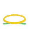 SMSCSX 3M OS2 Single Mode Fiber Patch Cable, SC APC to SC APC Simplex, 9/125μm, Riser (OFNR), Tight-Buffered, Yellow