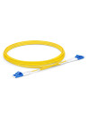 SMLCDX 2m OS2 Single Mode Fiber Patch Cable, LC UPC Duplex to LC UPC Duplex, 9/125μm, Riser (OFNR), Tight-Buffered, Yellow