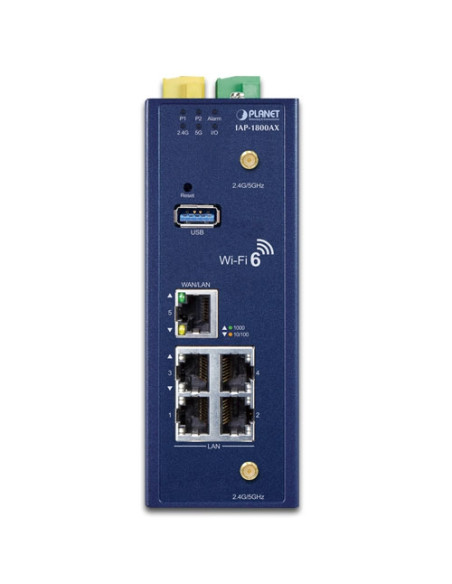 IAP-1800AX|Buy Planet IAP-1800AX Industrial Dual-Band 802.11ax 1800Mbps Wireless Access Point with 5 Gigabit Ethernet Ports USB