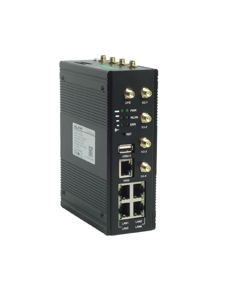 WLink WL-G535-NQ Industrial 5G Router 4x GbE WAN 1x RS232 1x RS485 1x USB 2x I/O