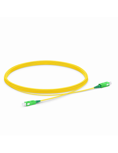 Fiberstore| Buy SMSCSXT 5M OS2 Single Mode Fiber Patch Cable SC APC to SC APC Simplex 1 Fiber LSZH 1.2mm Tight-Buffered Yellow|