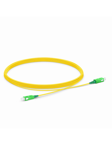 Fiberstore| Buy SMSCSXT 5M OS2 Single Mode Fiber Patch Cable SC APC to SC APC Simplex 1 Fiber LSZH 1.2mm Tight-Buffered Yellow|