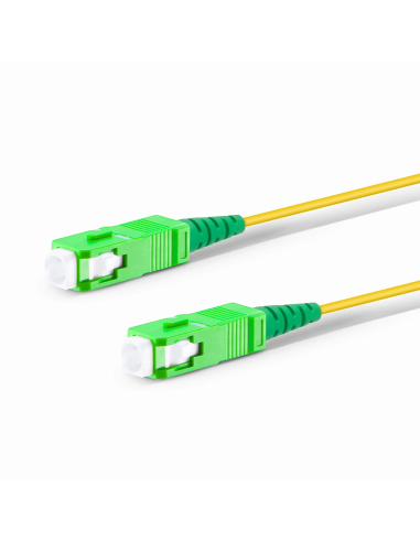 Fiberstore| Buy SMSCSXT 5M OS2 Single Mode Fiber Patch Cable SC APC to SC APC Simplex 1 Fiber LSZH 1.2mm Tight-Buffered Yellow|