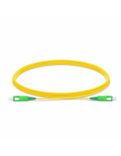SMSCSXT 5M OS2 Single Mode Fiber Patch Cable SC APC to SC APC Simplex 1 Fiber LSZH 1.2mm Tight-Buffered Yellow