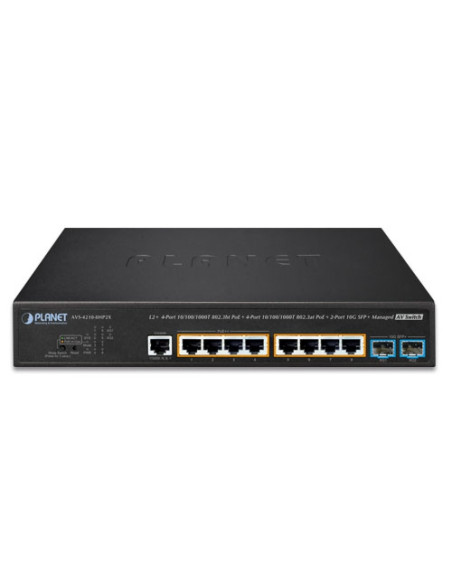 Planet AVS-4210-8HP2X| Buy Planet AVS-4210-8HP2X L2+ Managed Switch - 4x 802.3bt PoE 4x 802.3at PoE 2x 10G SFP+|Wisp Australia
