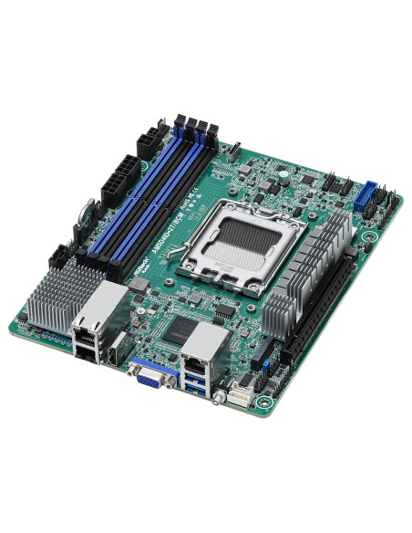 ASRock Rack AM5D4ID-2T/BCM Deep Mini-ITX Server Motherboard Socket AM5 Dual 10GbE IPMI