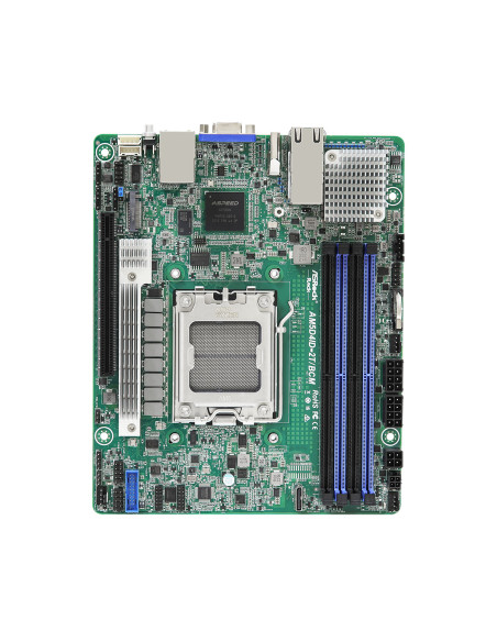 ASRock Rack AM5D4ID-2T/BCM | ASRock Rack Deep Mini-ITX Server Motherboard AM5 Dual 10GbE DDR5 IPMI | WISP Australia