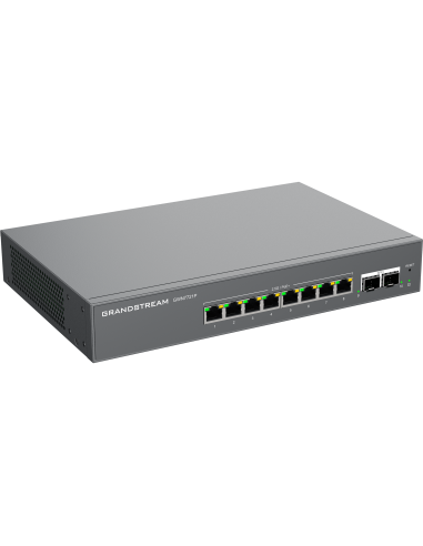 GWN7721P |Grandstream GWN7721P 10-Port Layer 2 Lite Managed Switch 8×2.5G Ethernet PoE  2×10G SFP+  Smart VLAN & QoS SMB Network