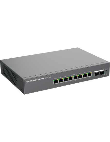 GWN7721P |Grandstream GWN7721P 10-Port Layer 2 Lite Managed Switch 8×2.5G Ethernet PoE  2×10G SFP+  Smart VLAN & QoS SMB Network