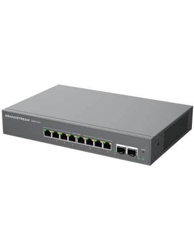GWN7721P |Grandstream GWN7721P 10-Port Layer 2 Lite Managed Switch 8×2.5G Ethernet PoE  2×10G SFP+  Smart VLAN & QoS SMB Network